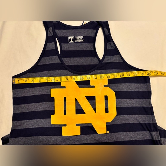 Notre Dame NWT, officially licensed blue & gray rugby stripe with gold ND, XL - Picture 4 of 10